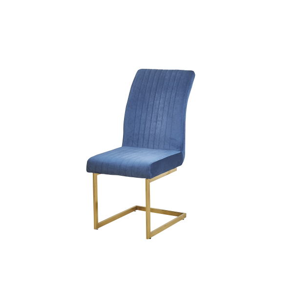 Furniture Velvet Dining Chair Set of 4, Scandinavian Comfy Cotton Velvet Cushion Seat Back, golden stainless steel  Legs for Kitchen, Dining, Living Room
